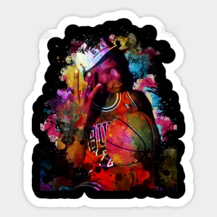 Michael Jordan ~ Watercolor Illustration Sticker